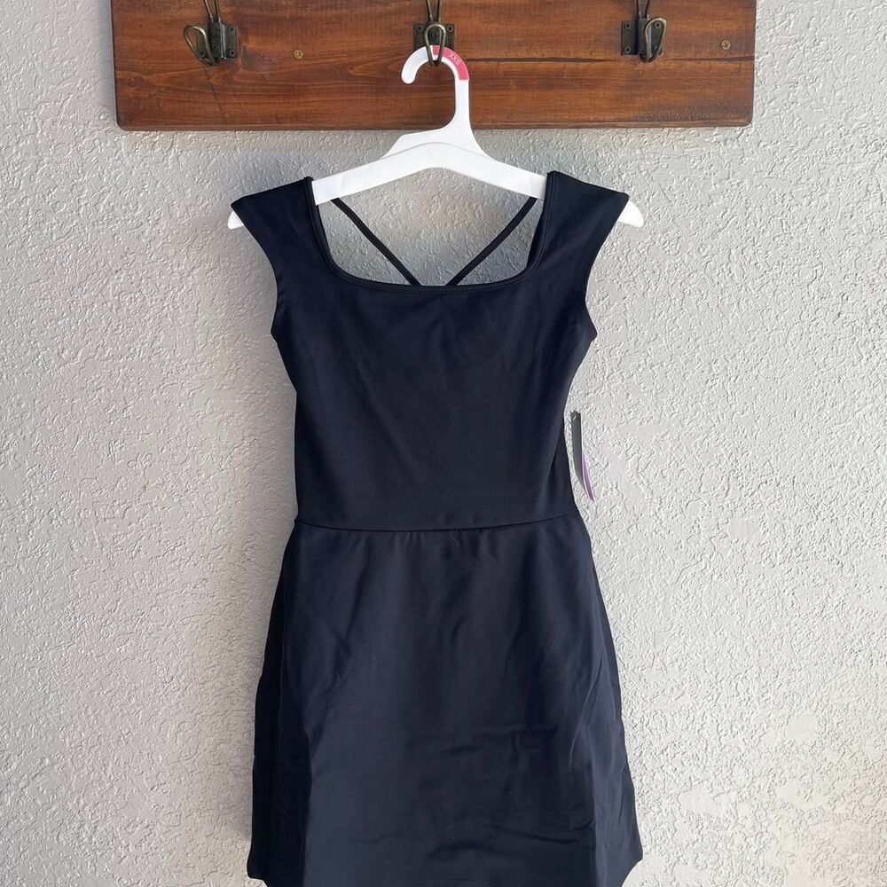 Wild Fable XXS Cap Short Sleeve cross Women's Black Dress - Picture 2 of 5